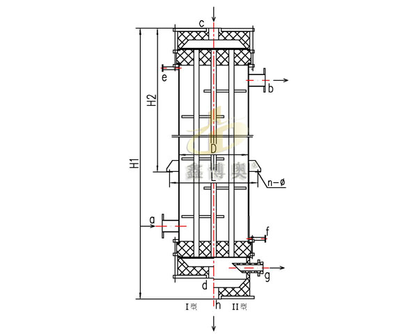 ZGH系列组合列管式石墨换热器结构设计图